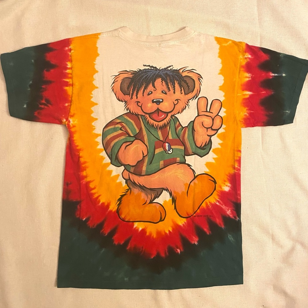Vintage ‘99 Grateful Dead Rasta Bear Shirt - Picture 2 of 10